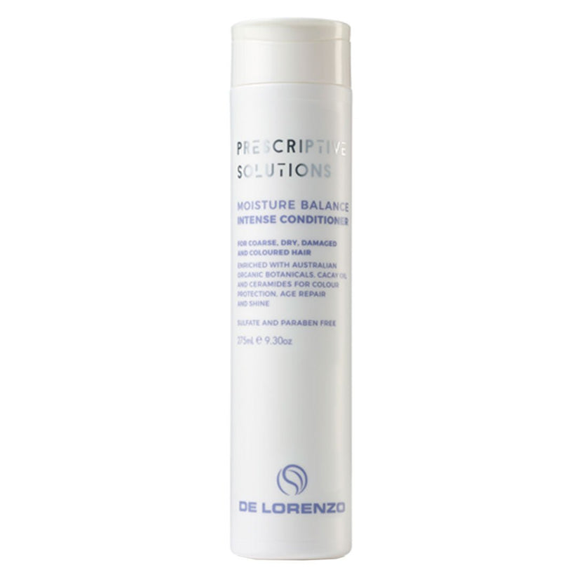 DE LORENZO PRESCRIPTIVE SOLUTIONS MOISTURE BALANCE INTENSE CONDITIONER 275ML DE LORENZO PRESCRIPTIVE SOLUTIONS MOISTURE BALANCE INTENSE CONDITIONER 275ML