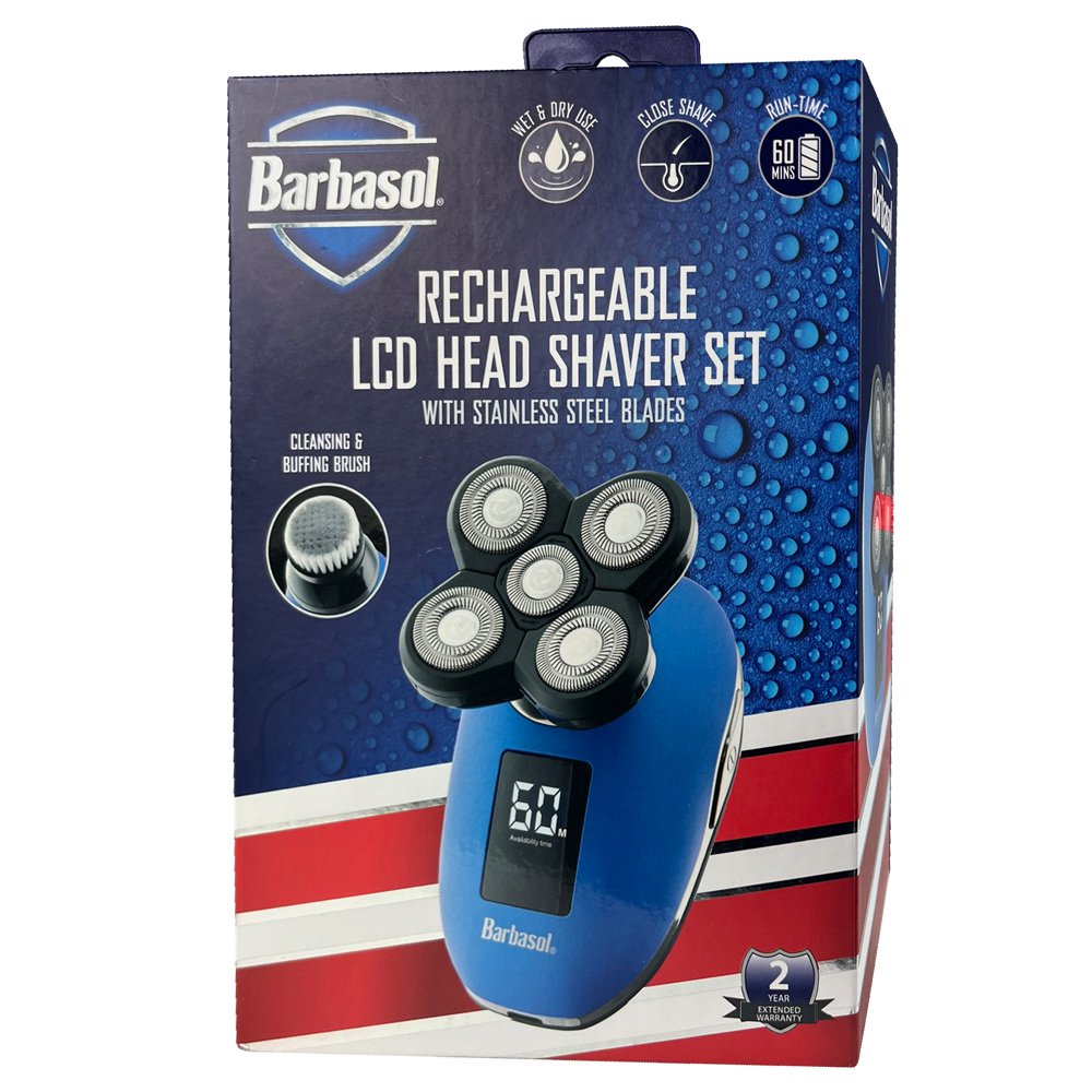 Barbasol - Rechargeable LCD Head Shaver Set Barbasol - Rechargeable LCD Head Shaver Set