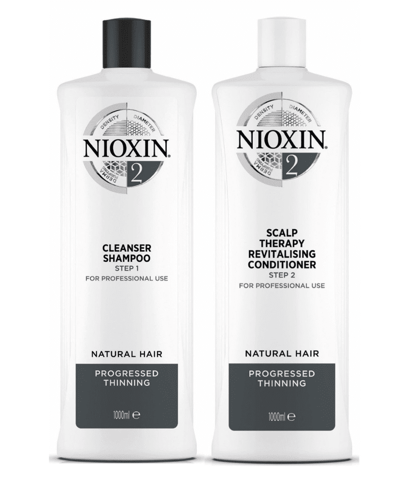 NIOXIN SYSTEM 2 CLEANSER SHAMPOO AND SCALP REVITALISER CONDITIONER 1000ML DUO PACK NIOXIN SYSTEM 2 CLEANSER SHAMPOO AND SCALP REVITALISER CONDITIONER 1000ML DUO PACK