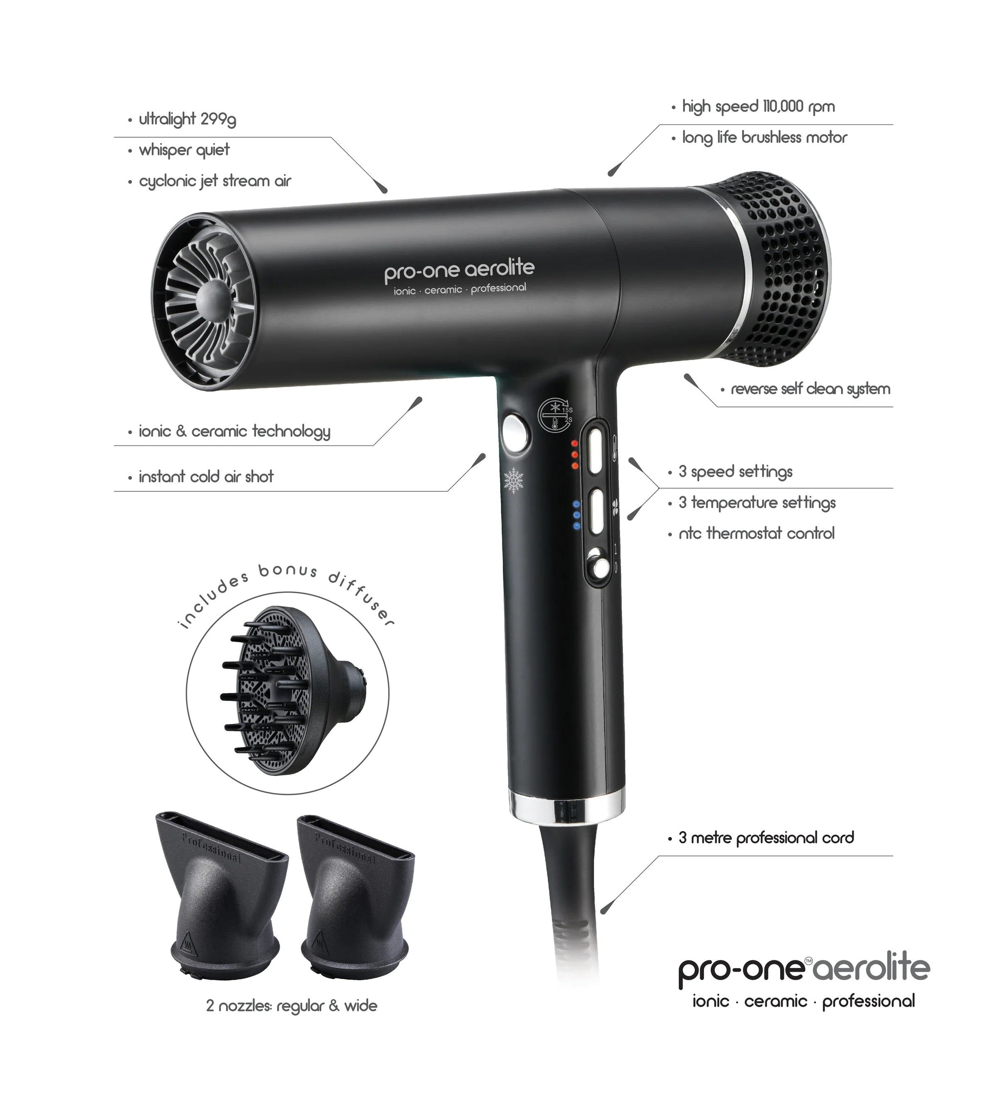Pro-One Aerolite Hairdryer Pro-One Aerolite Hairdryer