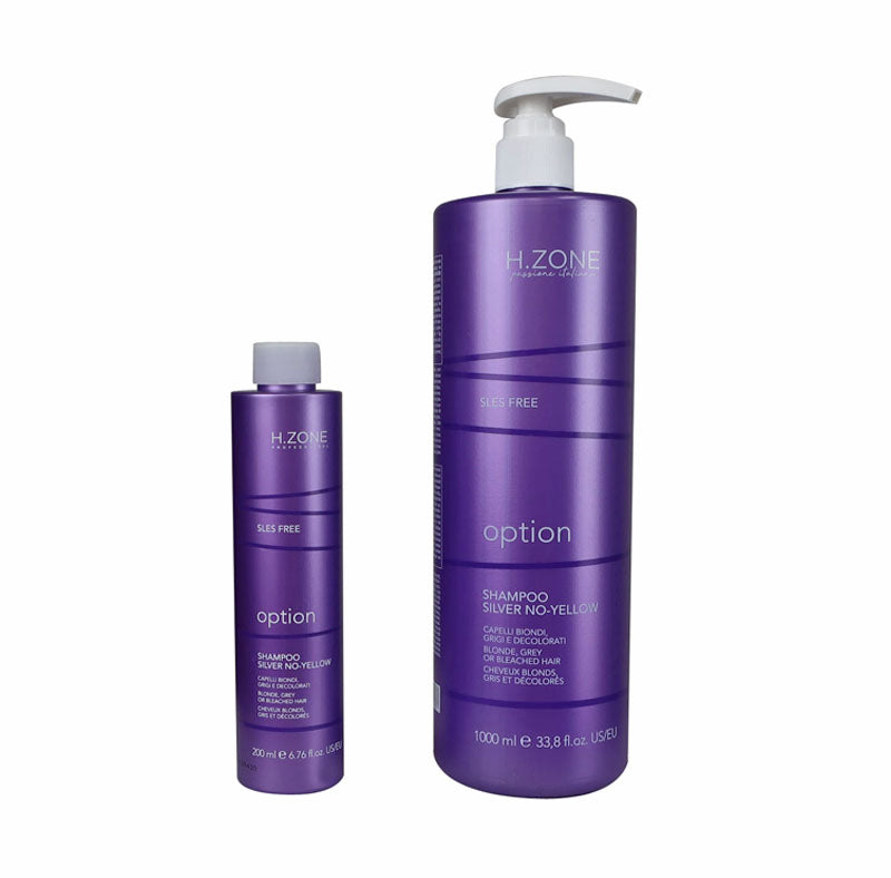 H.Zone Option Anti-Yellow Silver Shampoo Assorted sizes H.Zone Option Anti-Yellow Silver Shampoo Assorted sizes