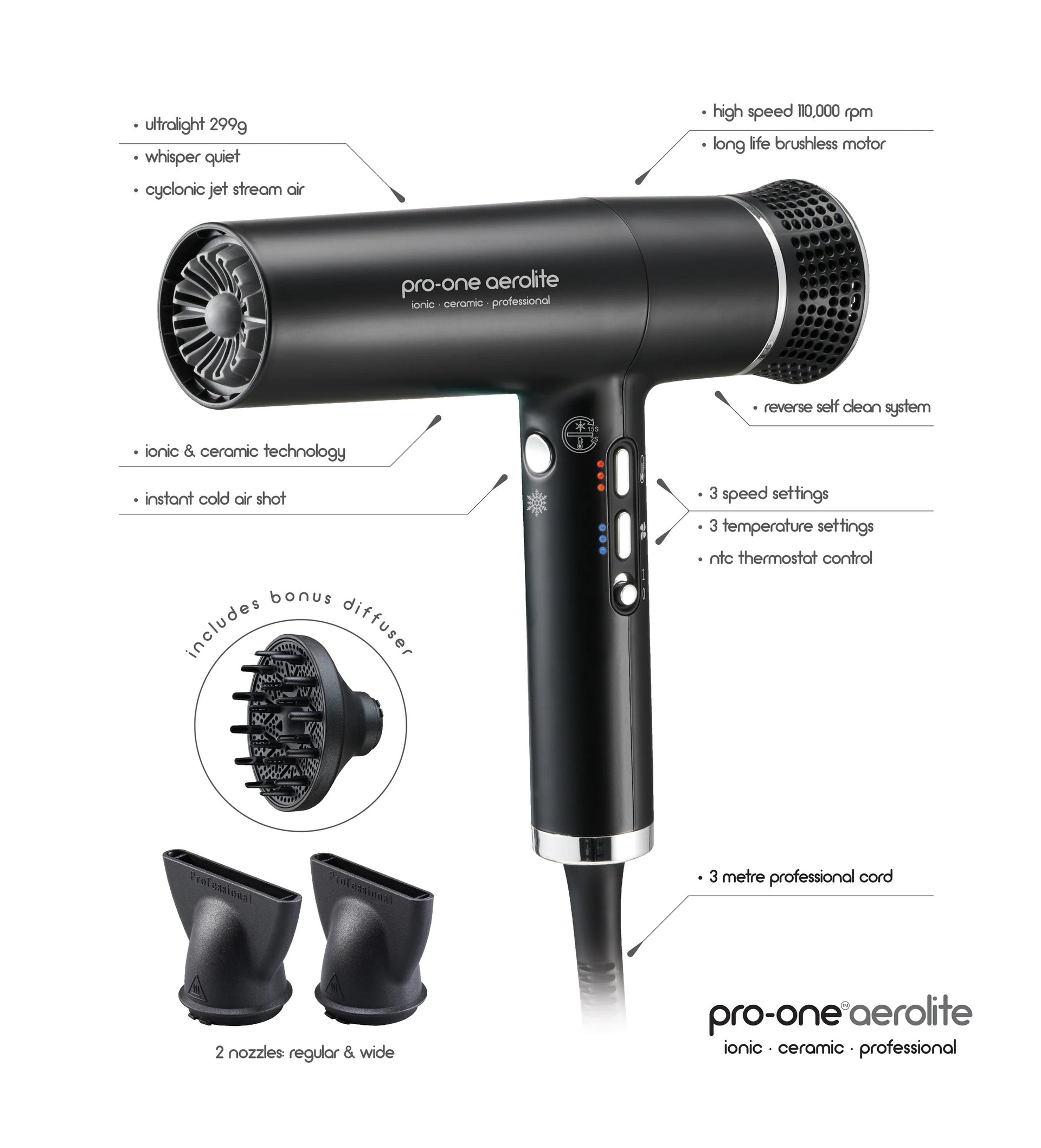 Pro-One Aerolite Hairdryer Pro-One Aerolite Hairdryer