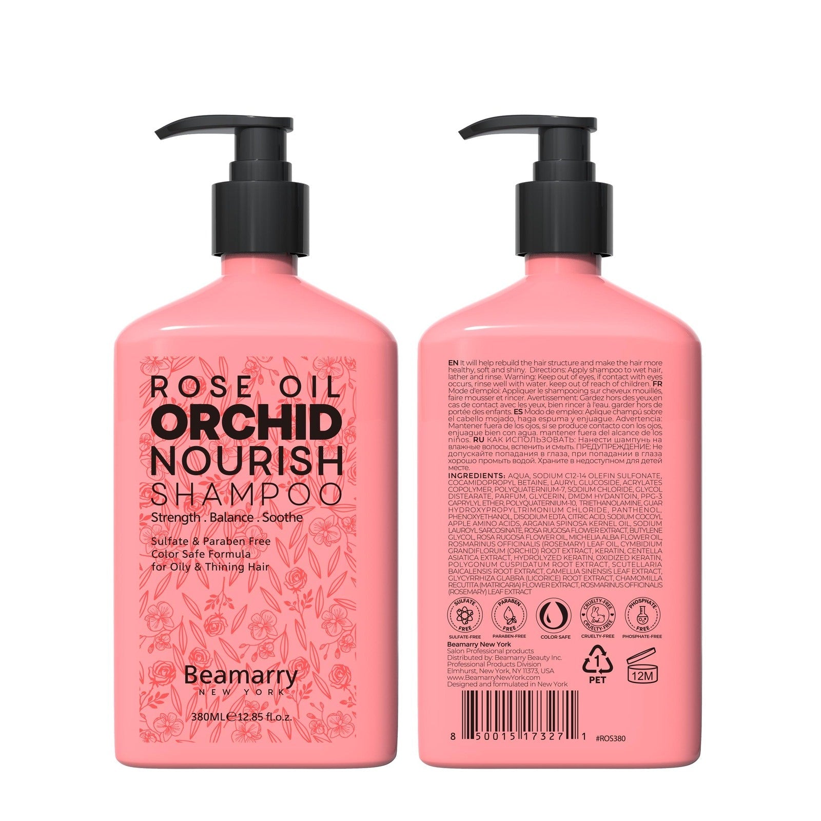 BEAMARRY ROSE OIL ORCHID NOURISH SHAMPOO 380ml BEAMARRY ROSE OIL ORCHID NOURISH SHAMPOO 380ml