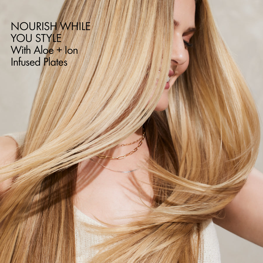 Aloe Infused Flat Iron Ceramic Plated Hair Straightener Aloe Infused Flat Iron Ceramic Plated Hair Straightener