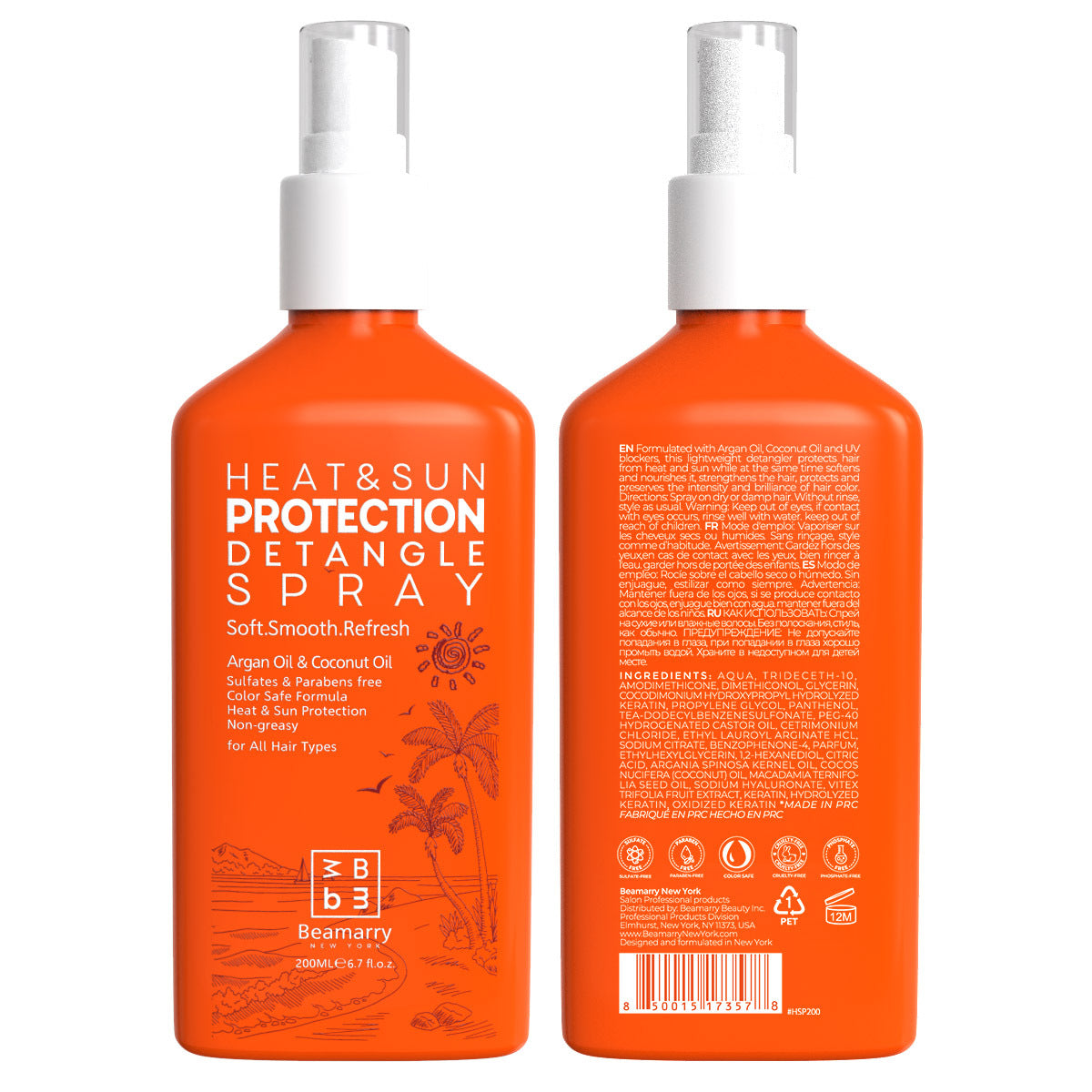 BEAMARRY HEAT&SUN PROTECTION DETANGLE SPRAY 200ML BEAMARRY HEAT&SUN PROTECTION DETANGLE SPRAY 200ML