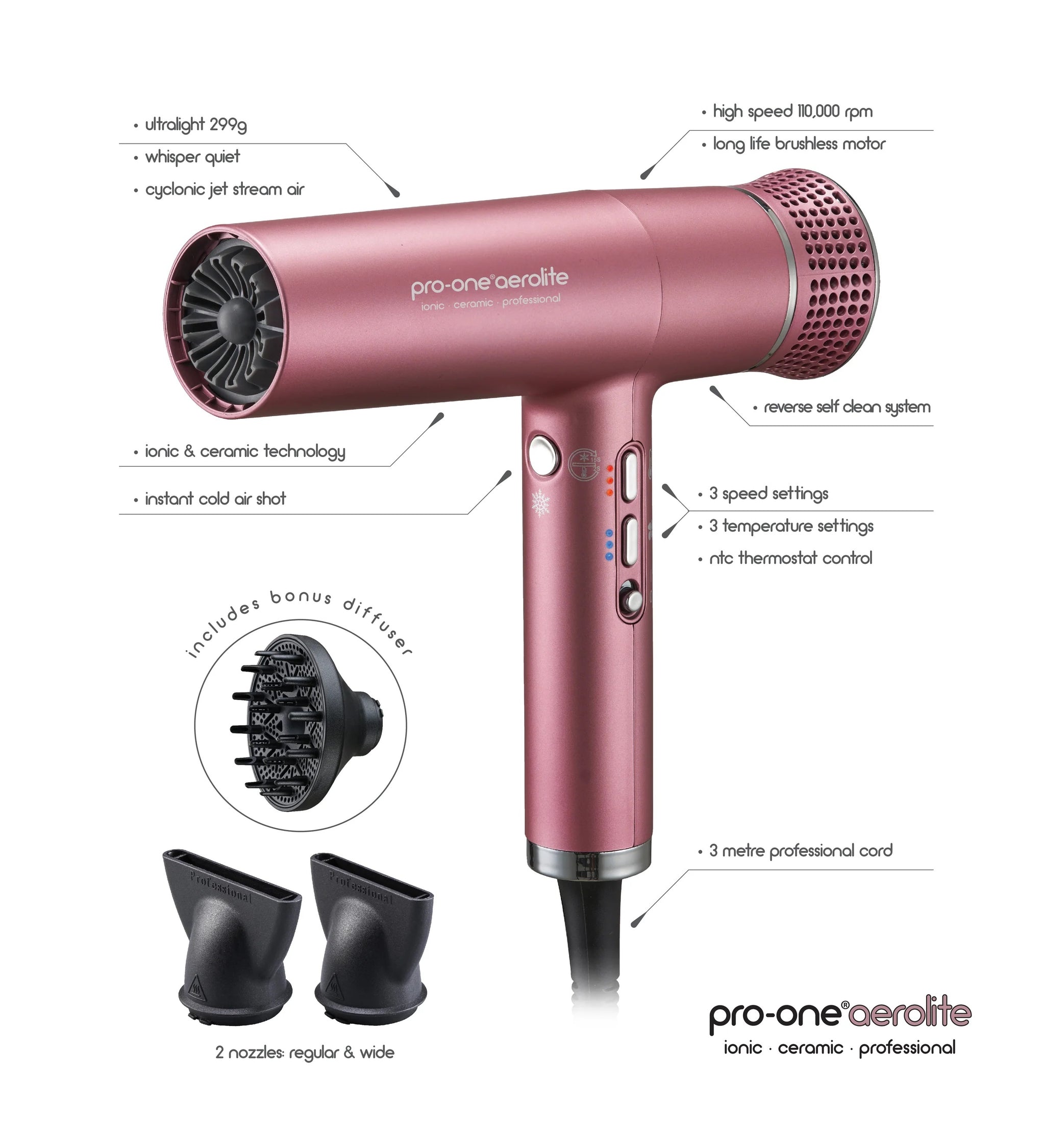 Pro-One Aerolite Hairdryer Pro-One Aerolite Hairdryer