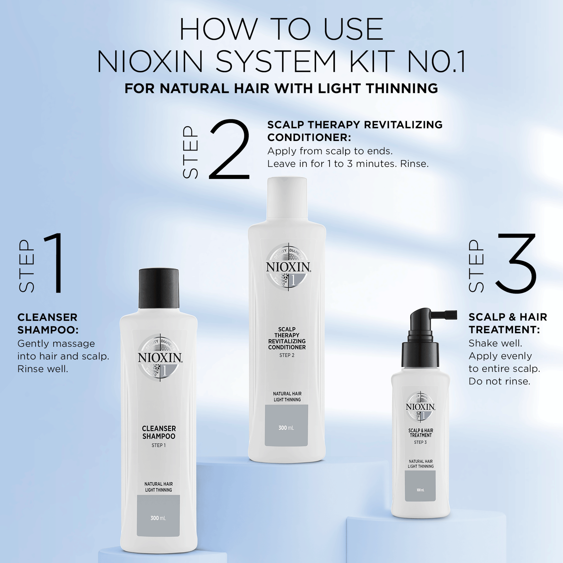 Nioxin System 1 Cleanser Shampoo and Scalp Therapy Revitalising Conditioner 1000ml Bundle Nioxin System 1 Cleanser Shampoo and Scalp Therapy Revitalising Conditioner 1000ml Bundle
