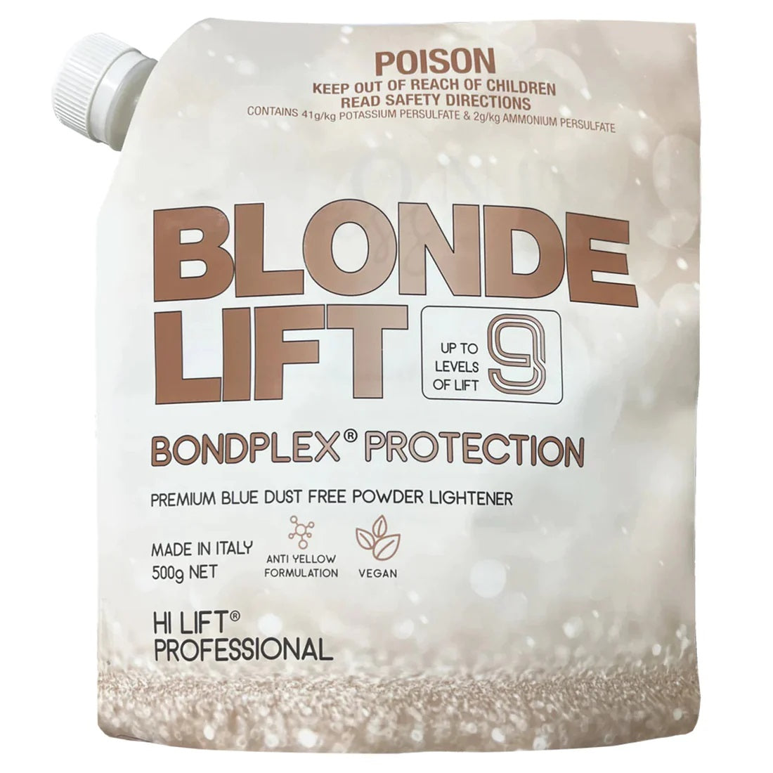 HI LIFT BLONDE LIFT LIGHTENER UP TO 9 LEVELS 500G HI LIFT BLONDE LIFT LIGHTENER UP TO 9 LEVELS 500G