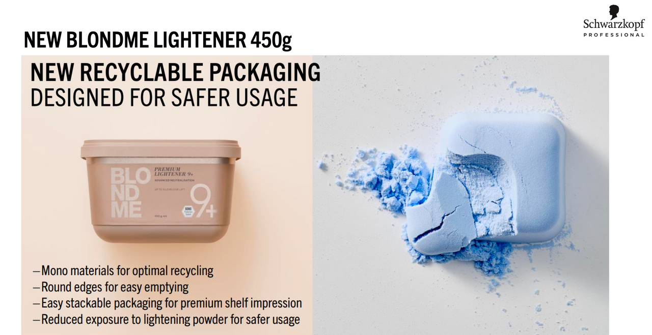 Schwarzkopf Blond Me Premium Lightener 9+ 450g New Formula Bleach Powder Schwarzkopf Blond Me Premium Lightener 9+ 450g New Formula Bleach Powder