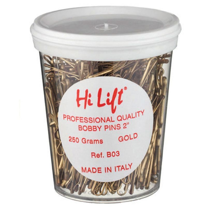 Hi Lift Bobby Pins Black 250g Tub Hi Lift Bobby Pins Black 250g Tub