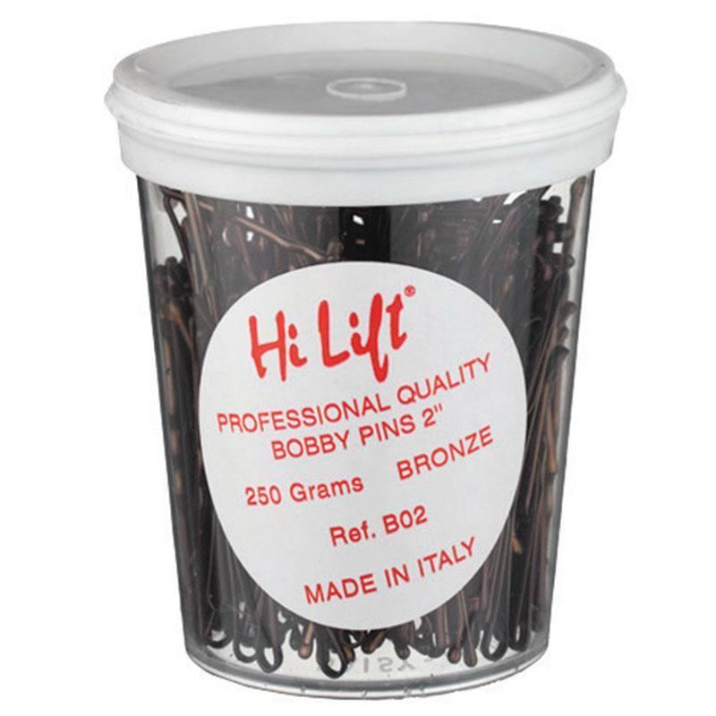 Hi Lift Bobby Pins Black 250g Tub Hi Lift Bobby Pins Black 250g Tub