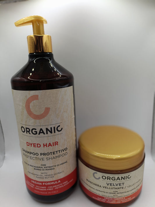 ORGANIC DYED HAIR – Protective Shampoo and Velvet Mask - Twin Bundle Duo