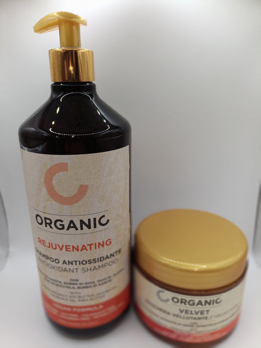 ORGANIC REJUVENATING – Antioxidant Shampoo and Velvet Mask - Twin Bundle Duo