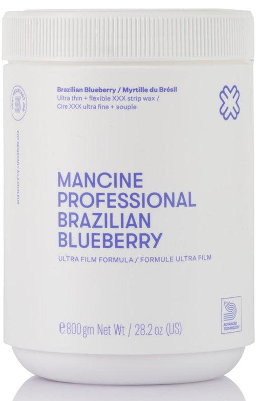 Mancine Professional Ultra Film Strip Wax: Brazilian Blueberry 800g NEW