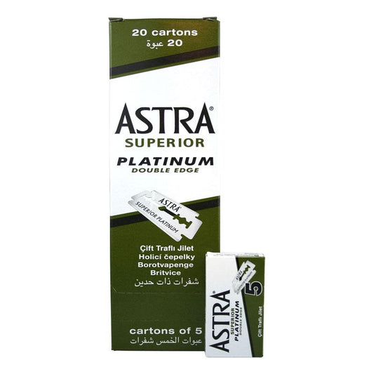 Astra Double Edge Razor Blades 100pcs (20 Packets of 5)