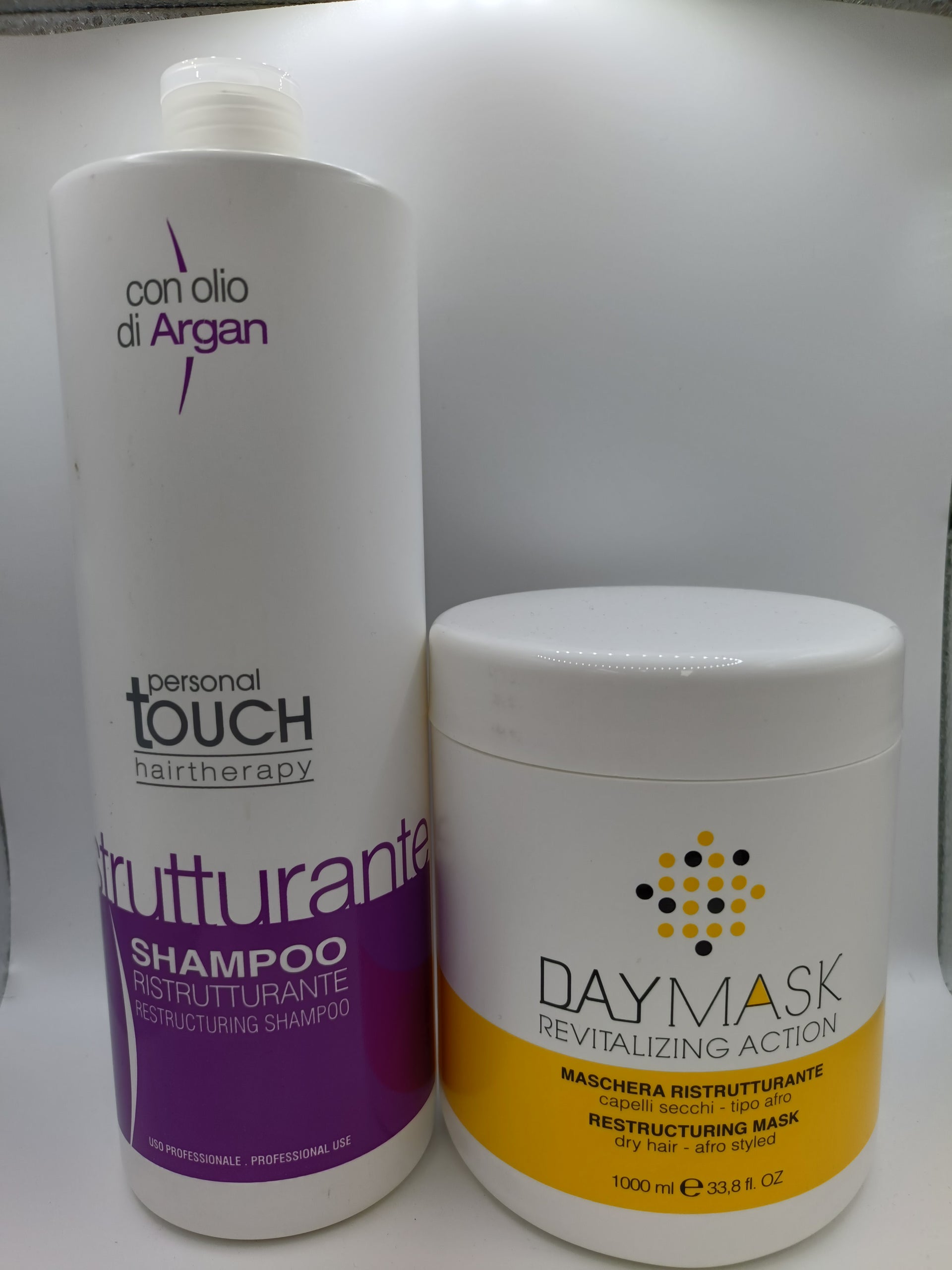 Personal Touch Hair Therapy Restructuring Shampoo and Restructuring Mask for dry hair - Duo Bundle Made in Italy