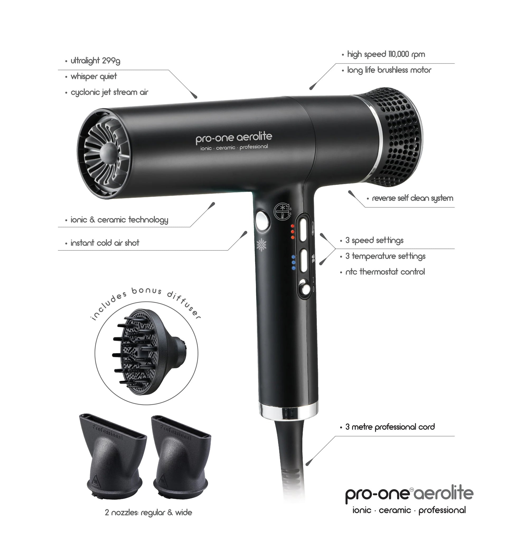 Pro-One Aerolite Hairdryer