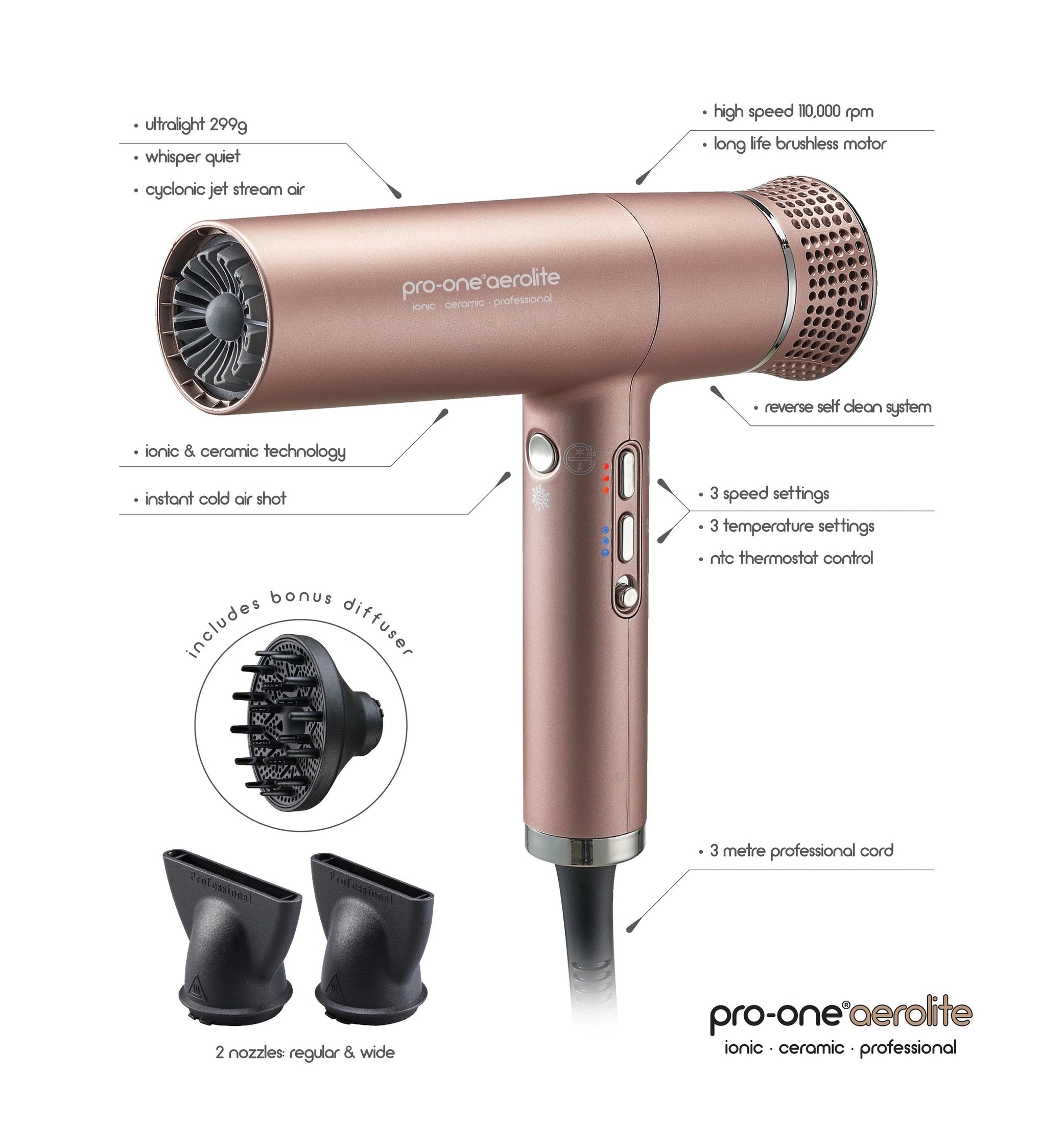 Pro-One Aerolite Hairdryer