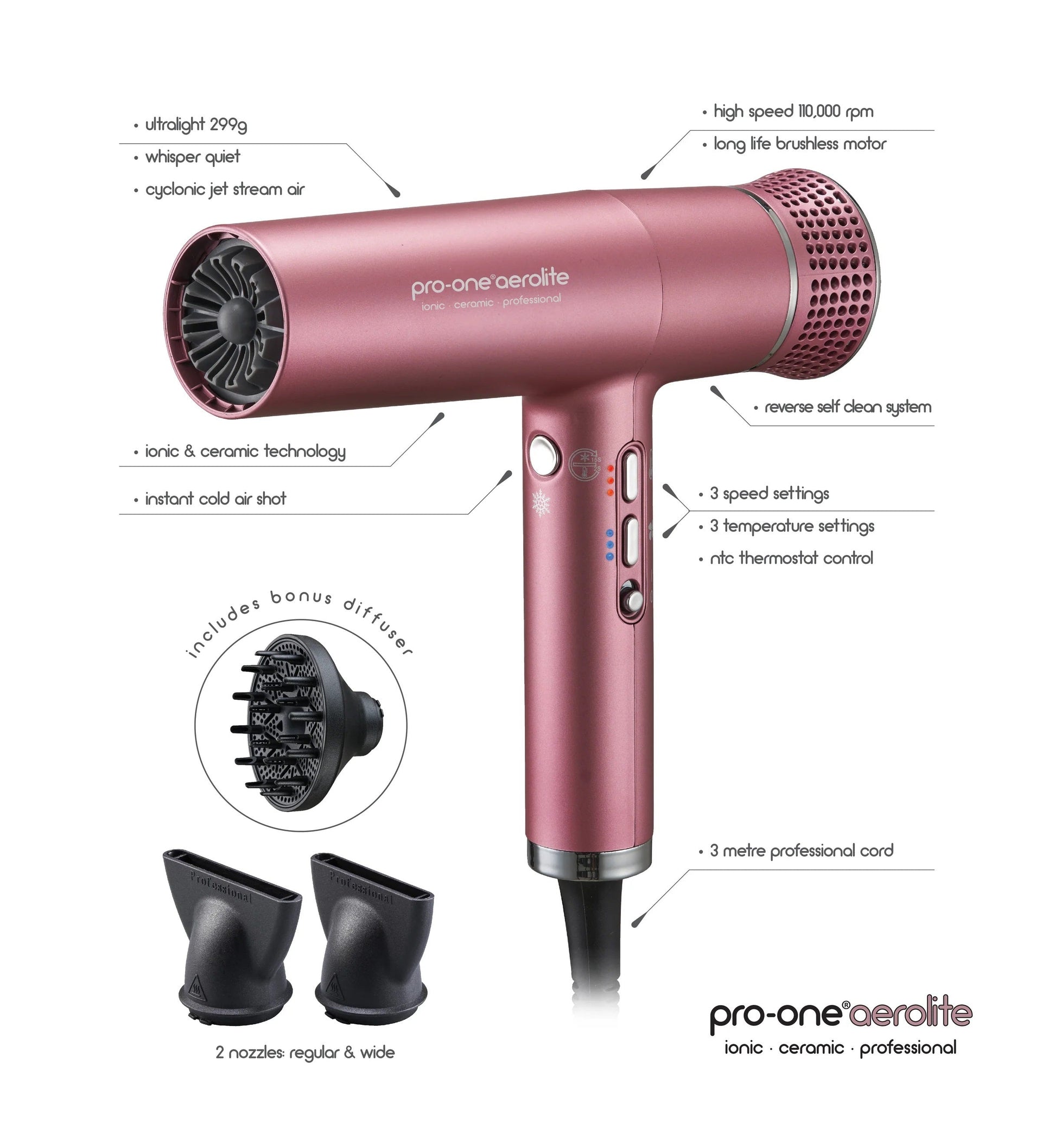 Pro-One Aerolite Hairdryer